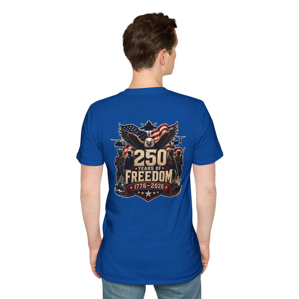 250 Years of Freedom Military Patriotic Graphic Tee