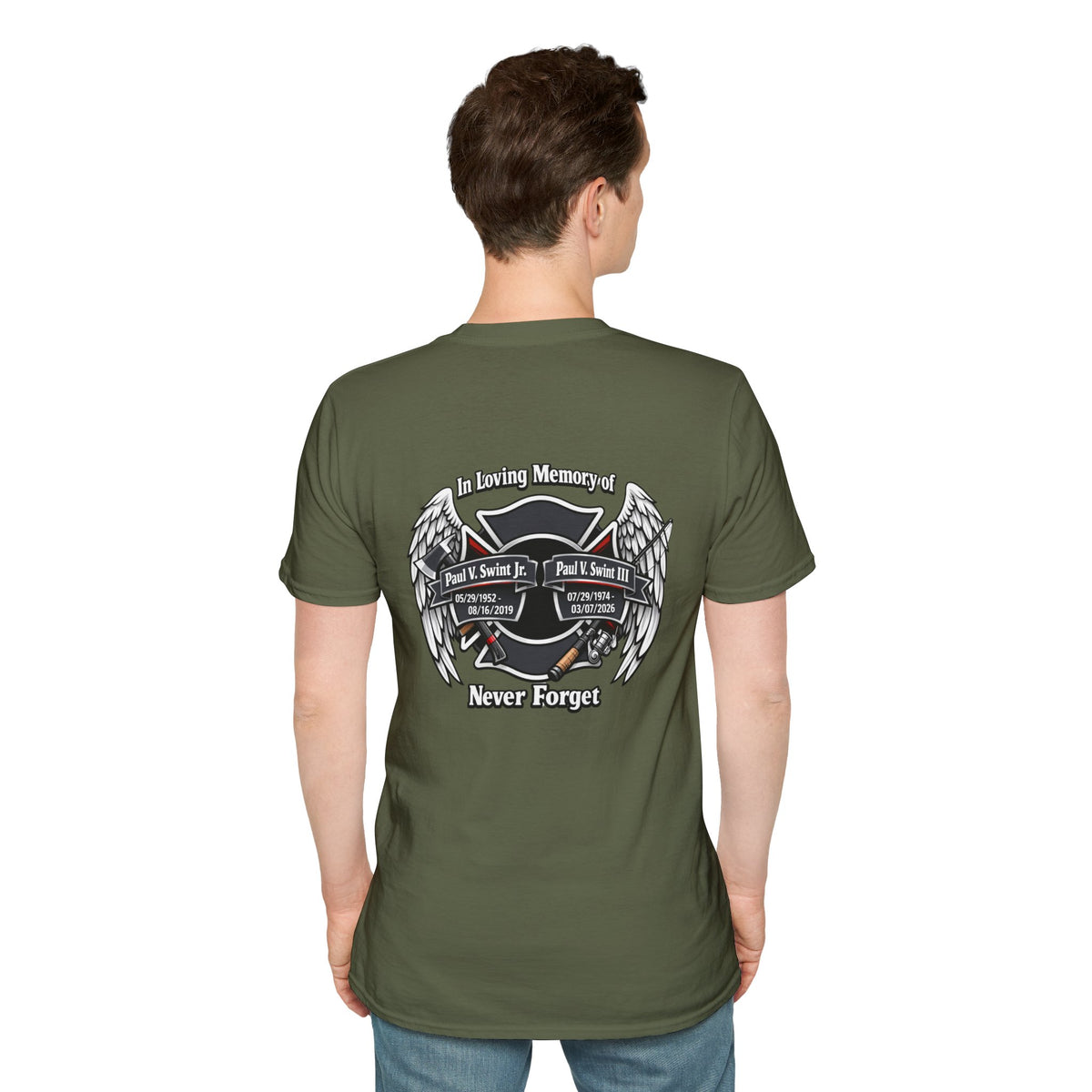 Memorial Wings T-Shirt — 'In Loving Memory / Never Forget' Tribute Tee