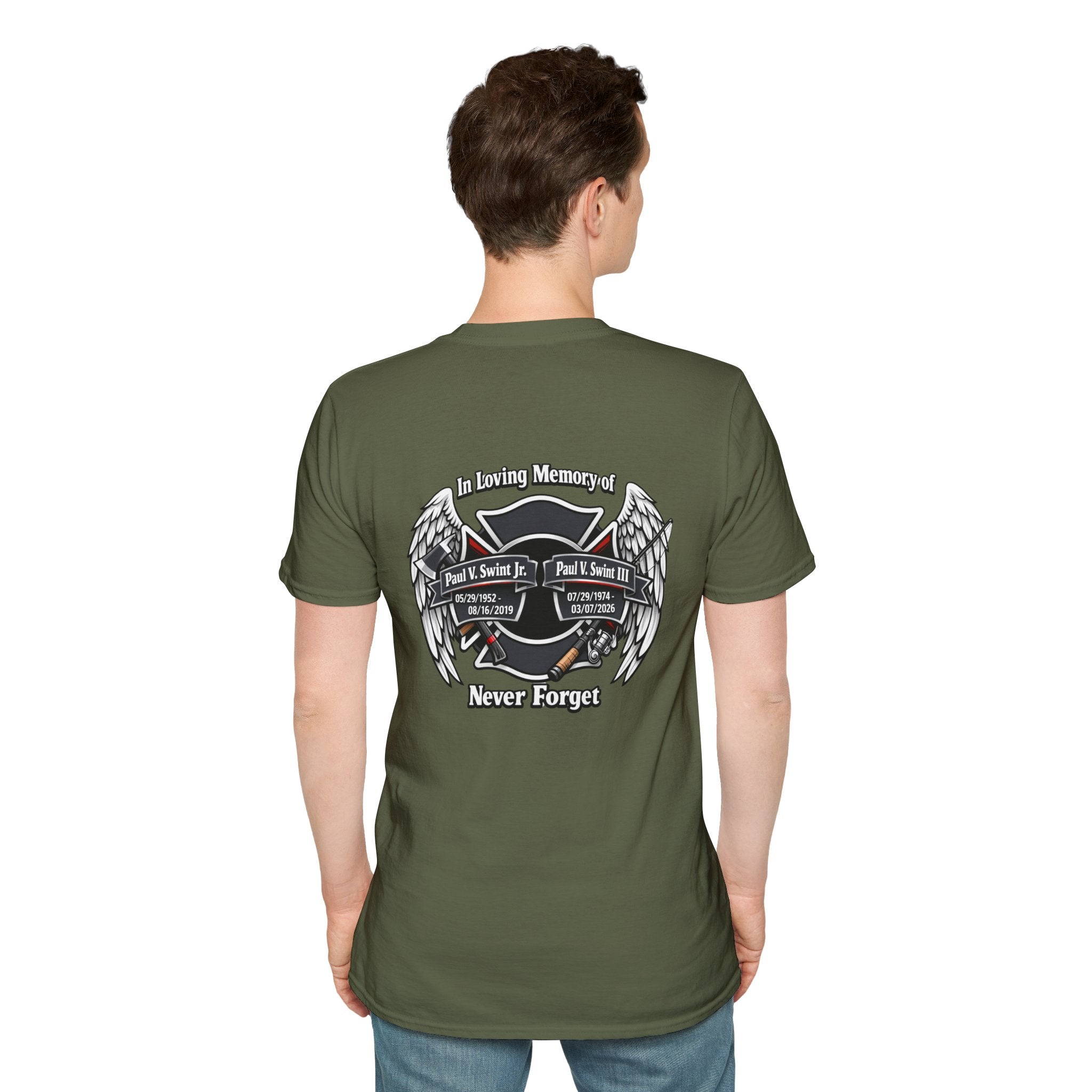 Memorial Wings T-Shirt — 'In Loving Memory / Never Forget' Tribute Tee