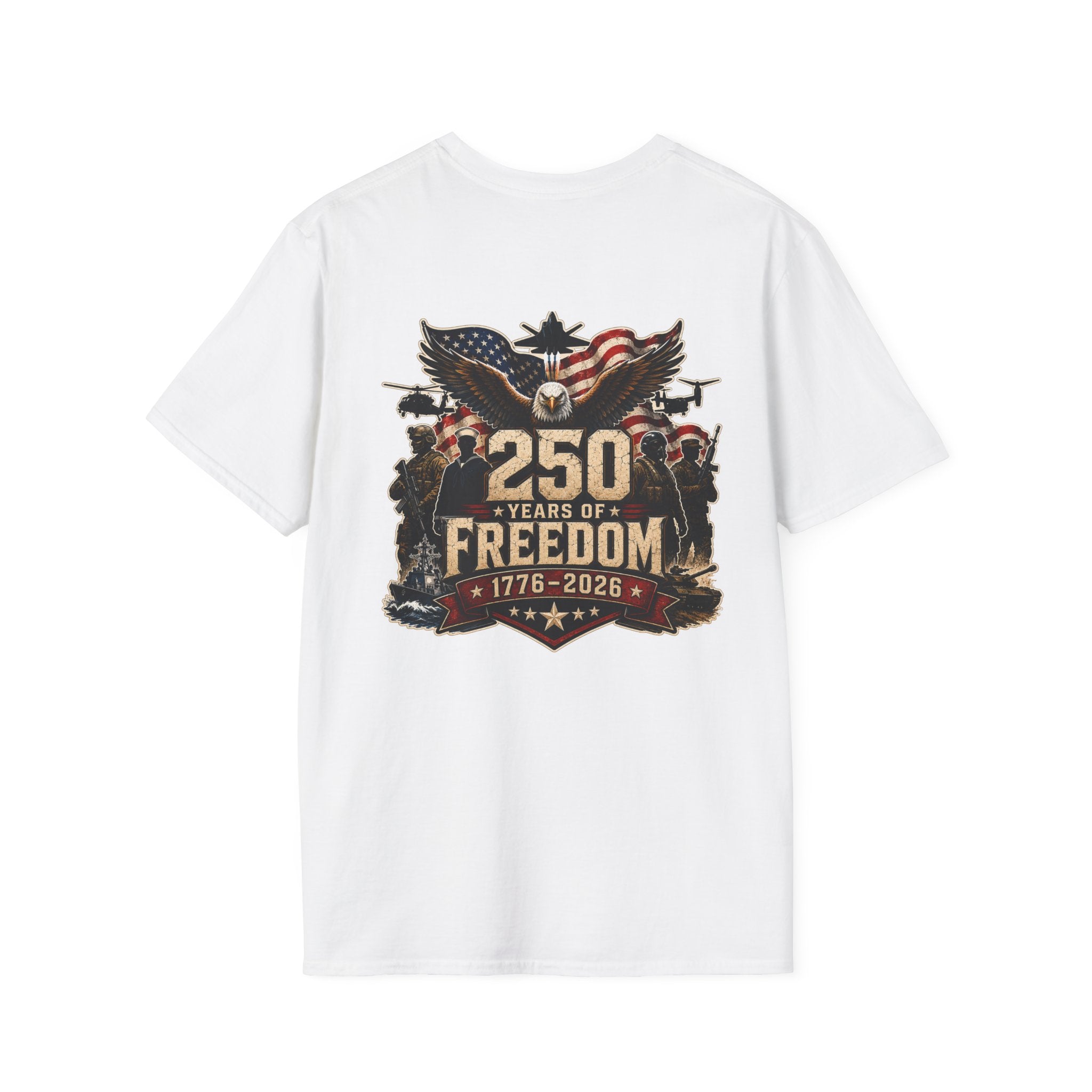 250 Years of Freedom Military Patriotic Graphic Tee
