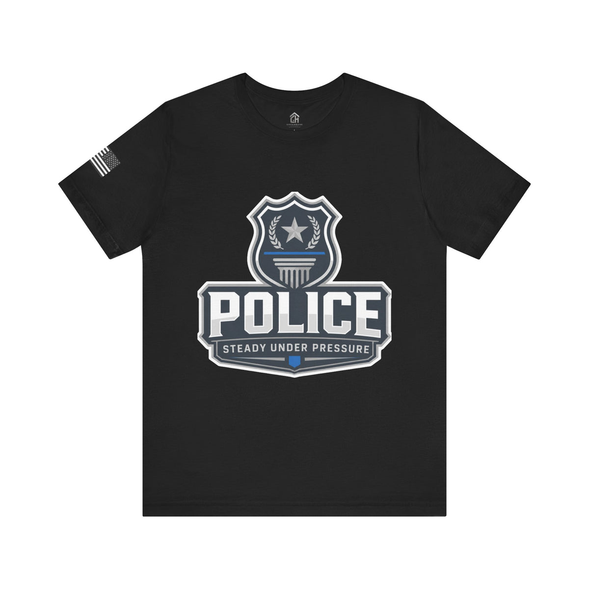 Steady Under Pressure Police Badge Tee