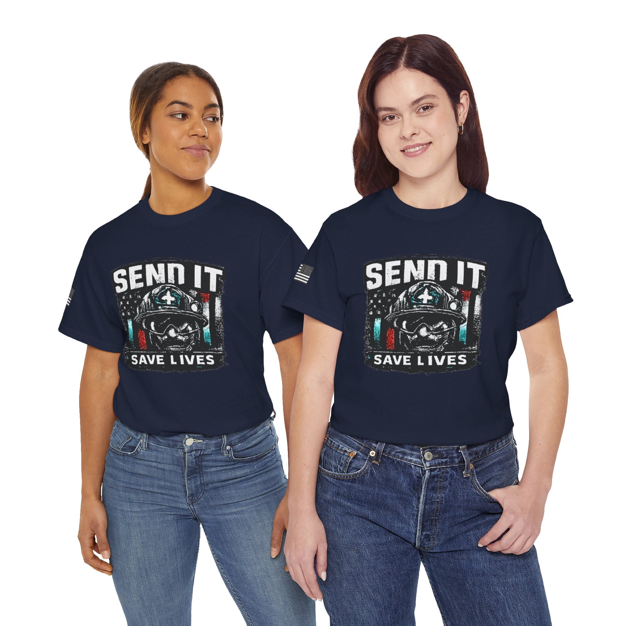 Send It Save Lives T‑Shirt — EMS/Paramedic Rescue Helmet Tee