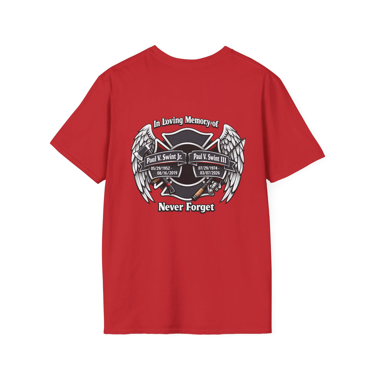 Memorial Wings T-Shirt — 'In Loving Memory / Never Forget' Tribute Tee