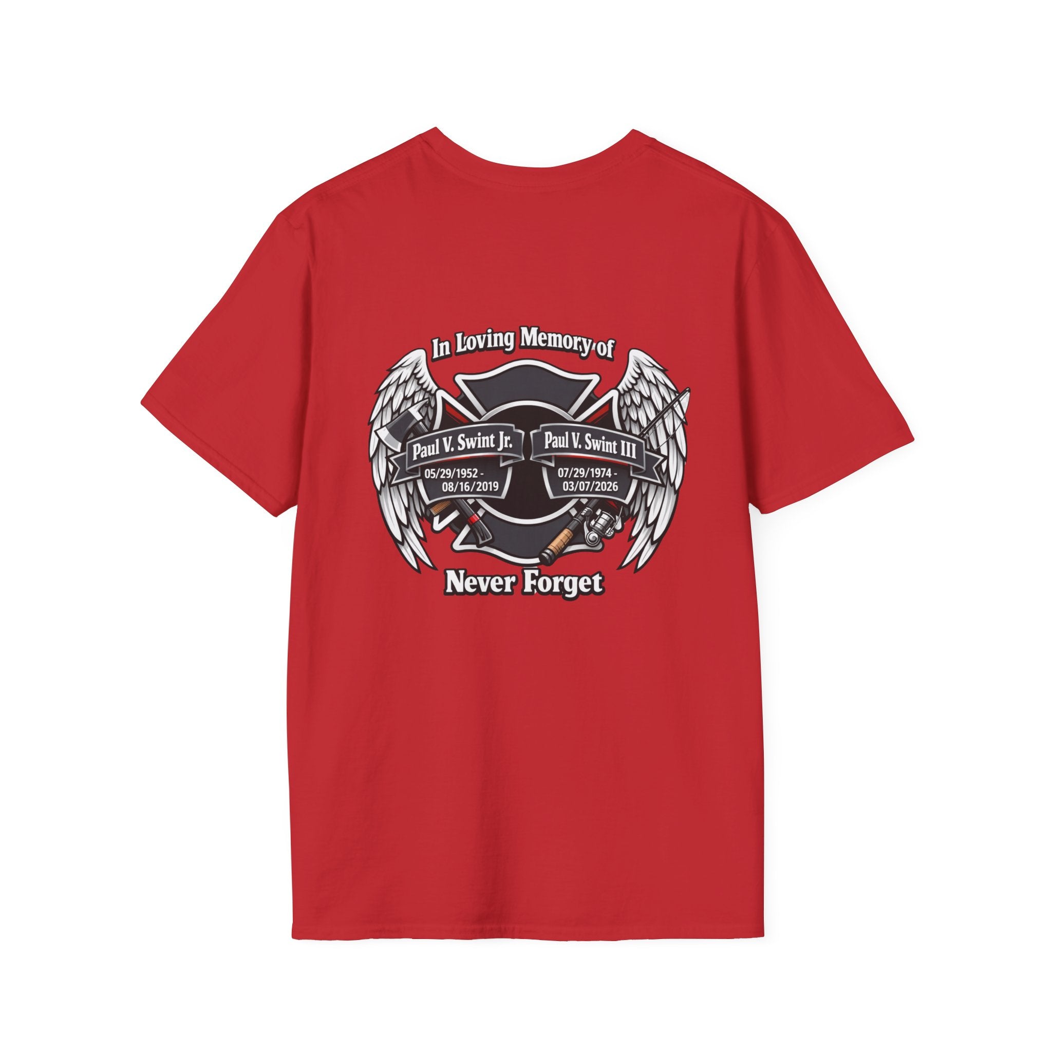 Memorial Wings T-Shirt — 'In Loving Memory / Never Forget' Tribute Tee
