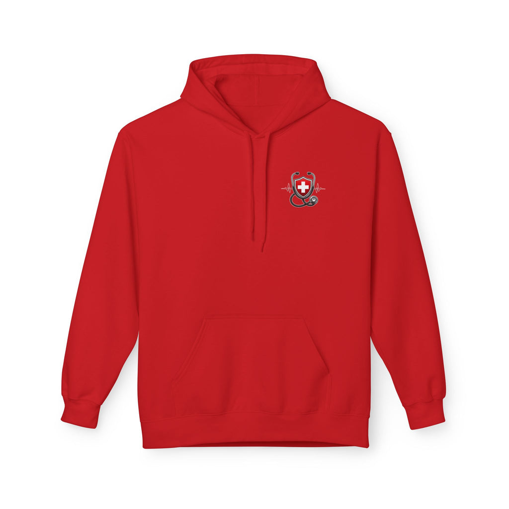 ER Nurse Hoodie - "Present in Chaos, Fueled by Caffeine & Compassion" Medical Staff Pullover