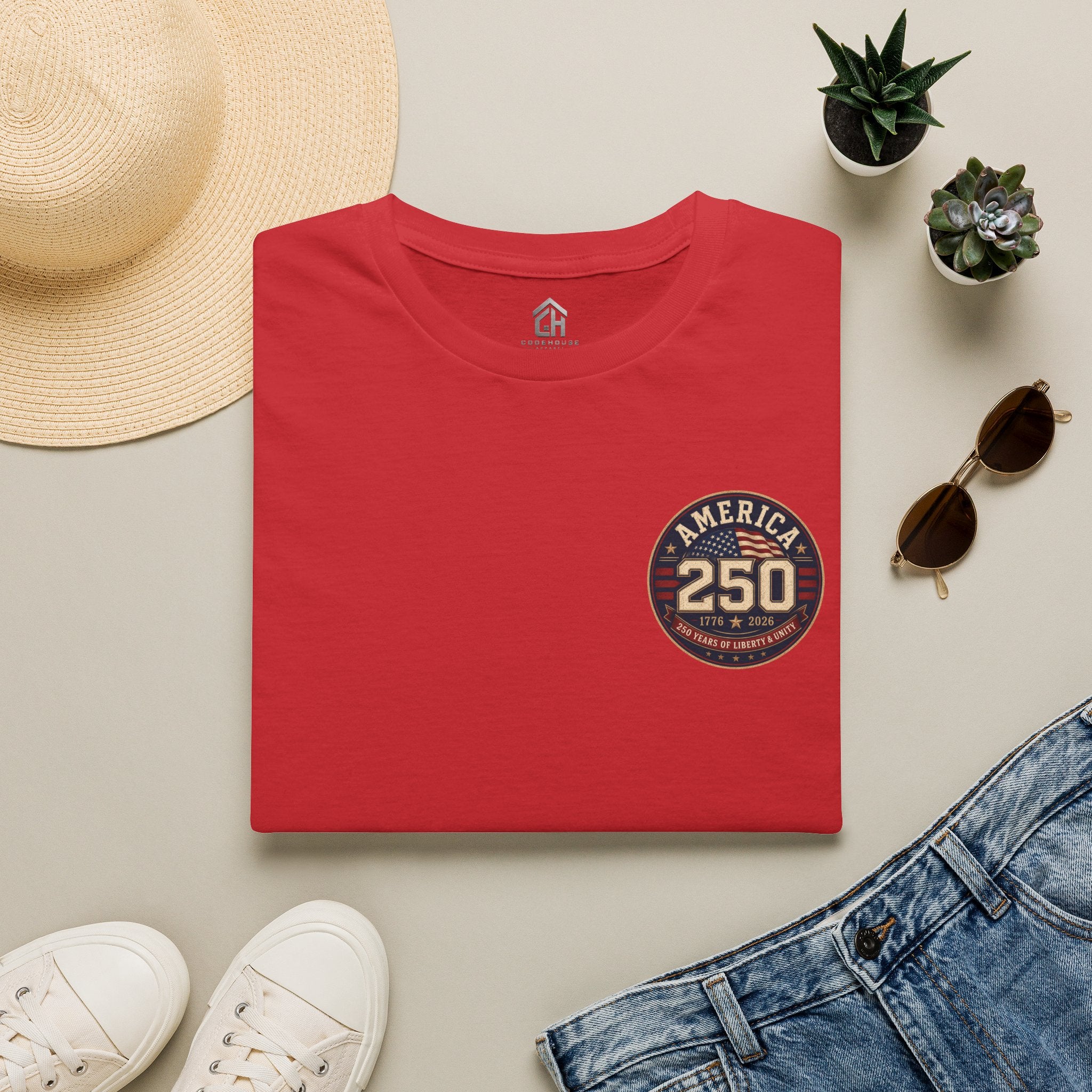 America 250 Firefighter Patriotic Graphic Tee