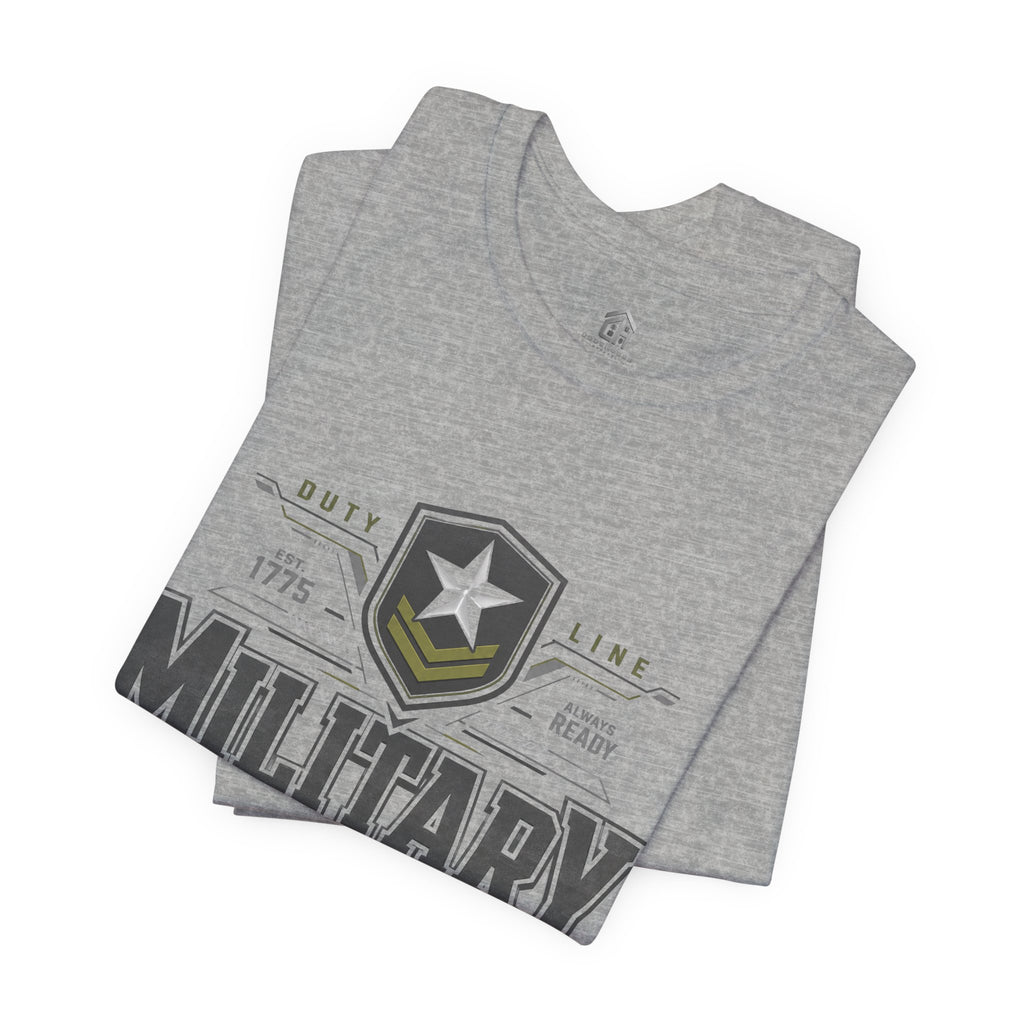 Military Graphic Tee — "No Better Friend, No Worse Enemy" Patriotic Crewneck