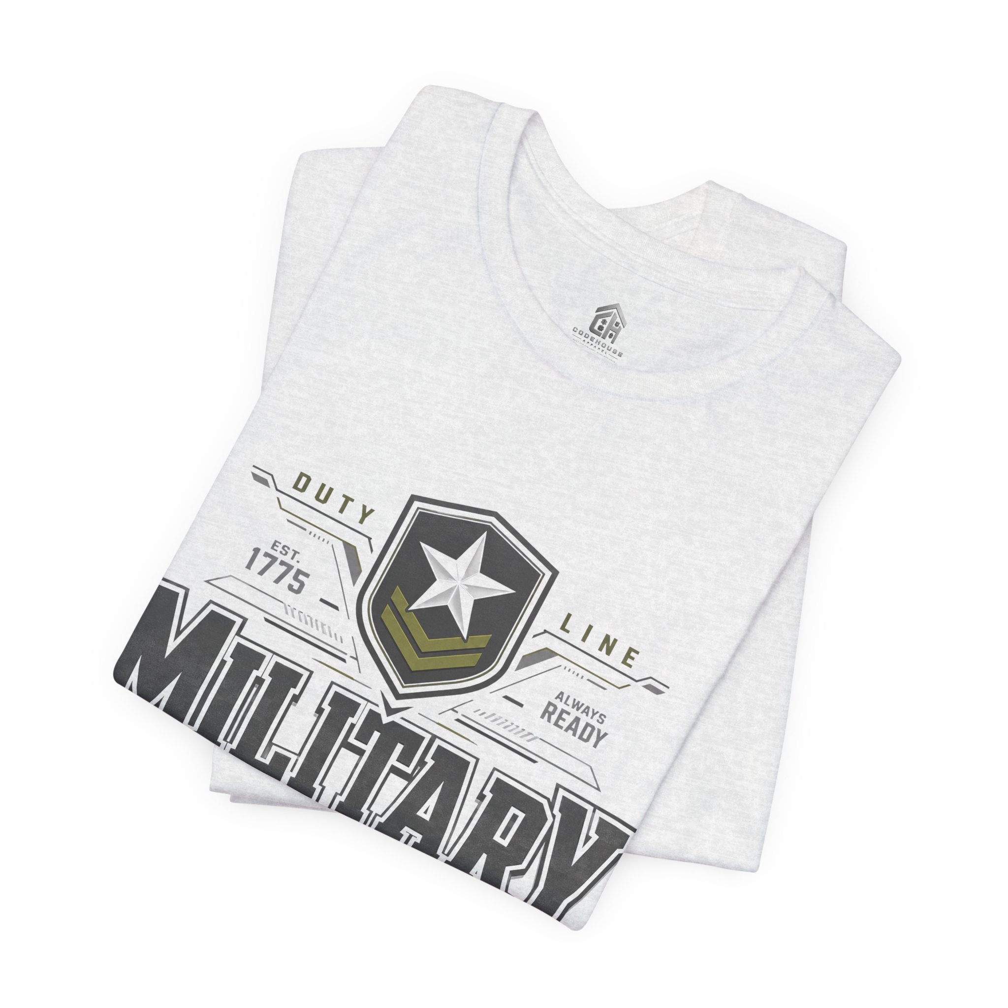 Military Graphic Tee — "No Better Friend, No Worse Enemy" Patriotic Crewneck