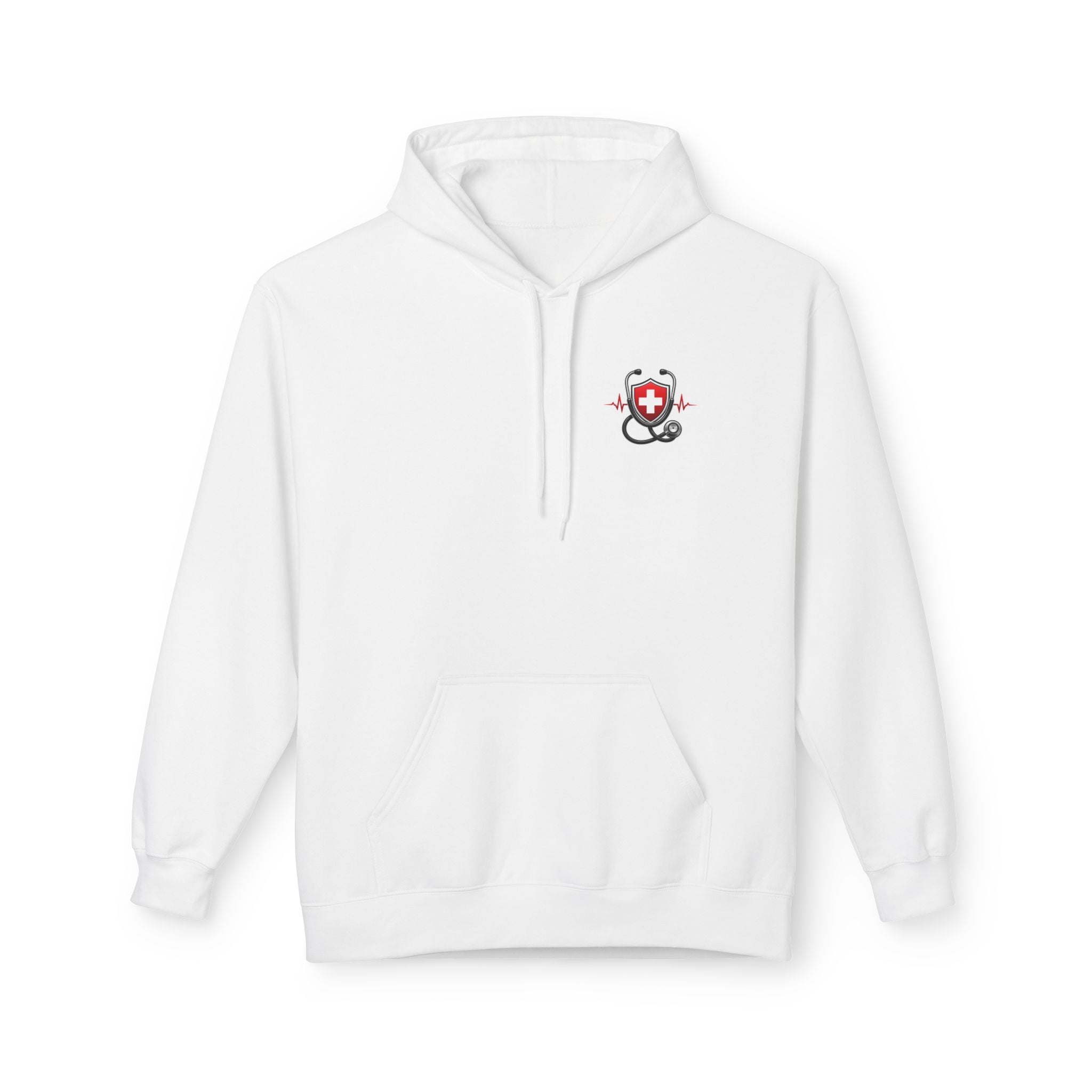 ER Nurse Hoodie - "Present in Chaos, Fueled by Caffeine & Compassion" Medical Staff Pullover