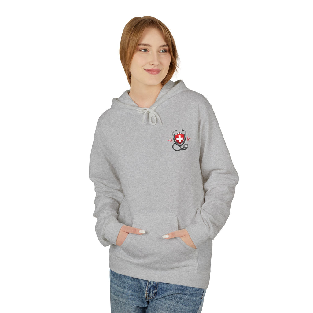 ER Nurse Hoodie - "Present in Chaos, Fueled by Caffeine & Compassion" Medical Staff Pullover