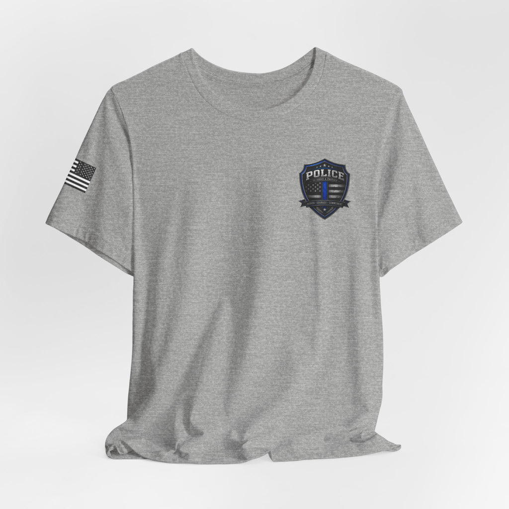 Serve With Honor Police T‑Shirt — Tactical Response Badge Tee