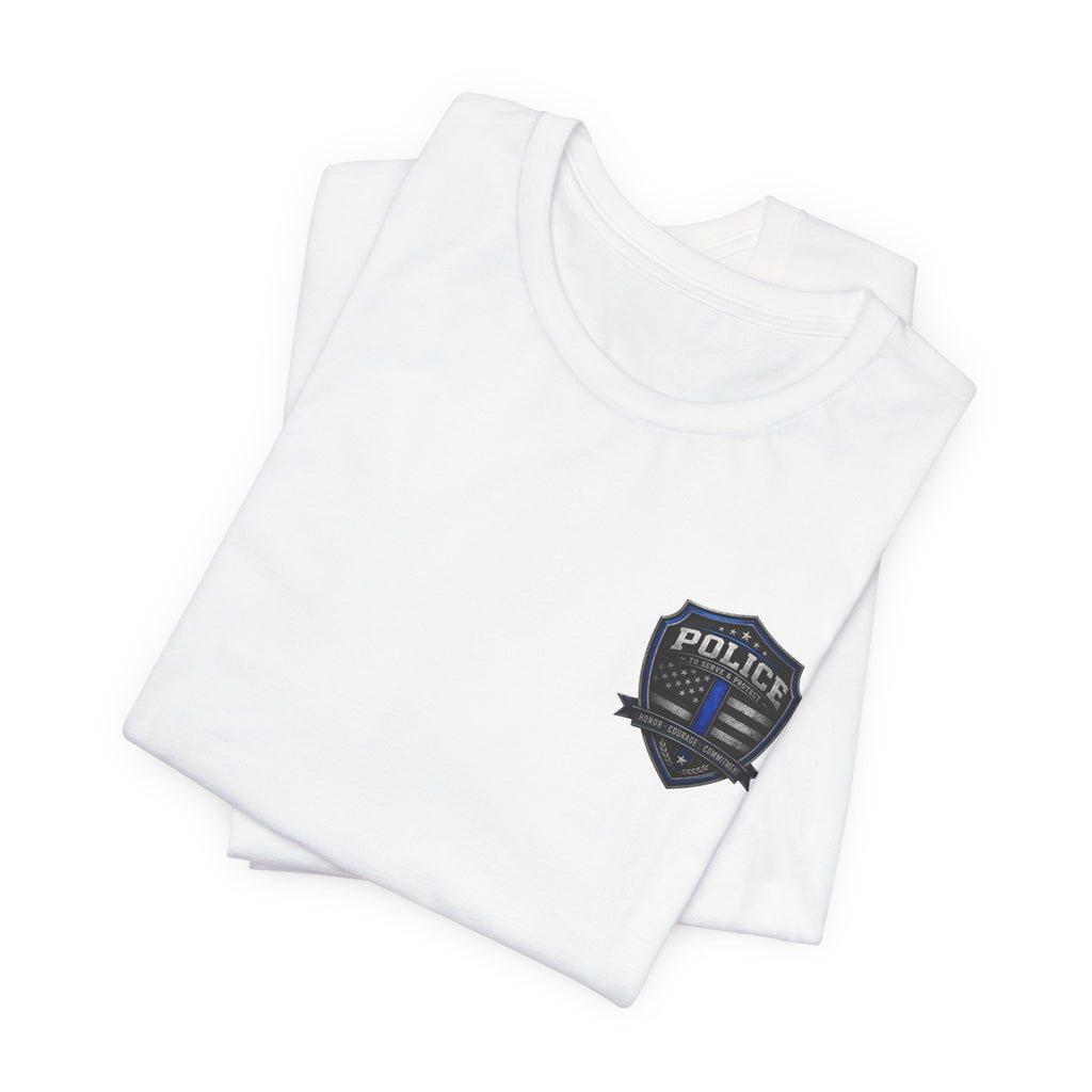 Serve With Honor Police T‑Shirt — Tactical Response Badge Tee