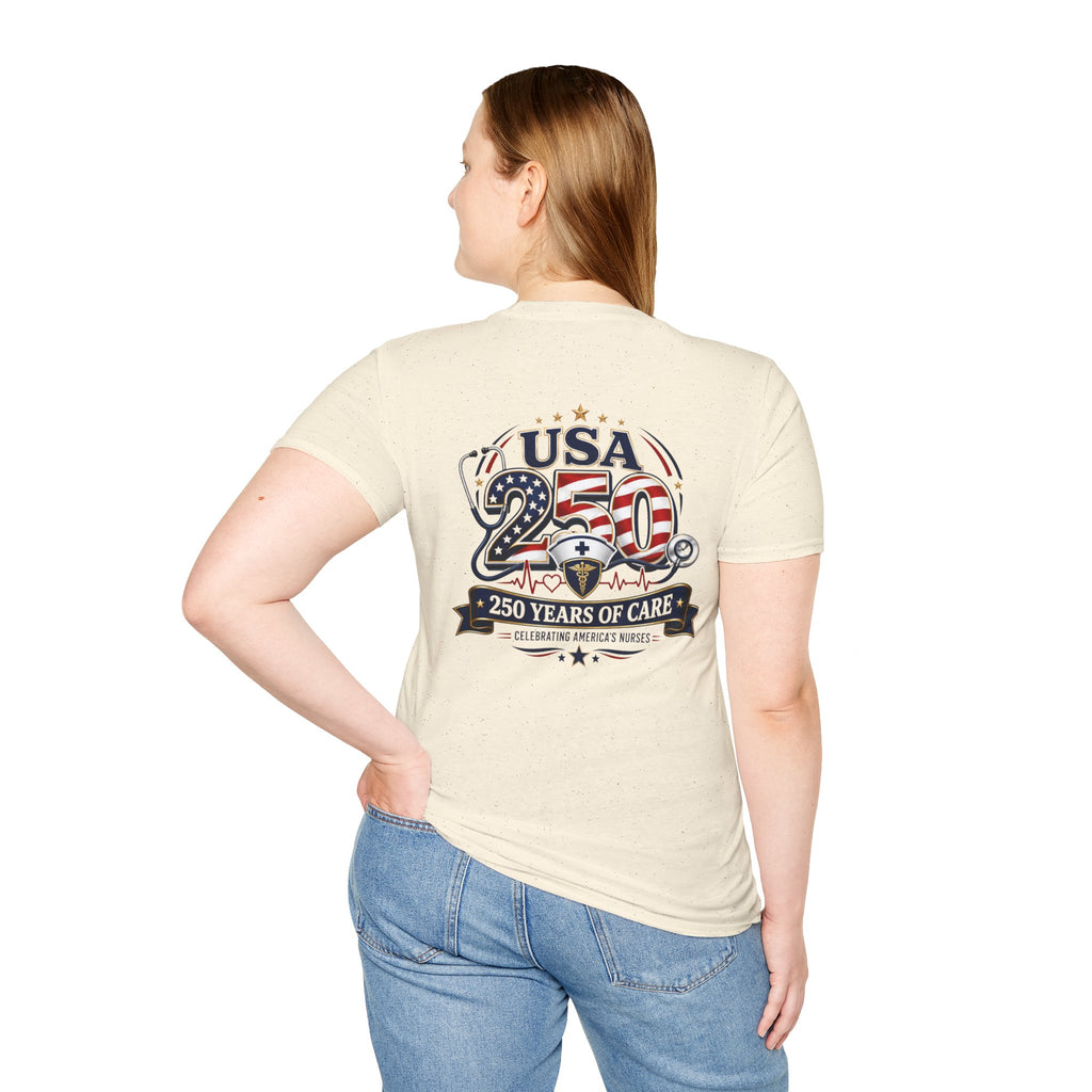 USA 250 Years of Care Nurse Shirt – Patriotic America’s Nurses 250th Anniversary Graphic Tee
