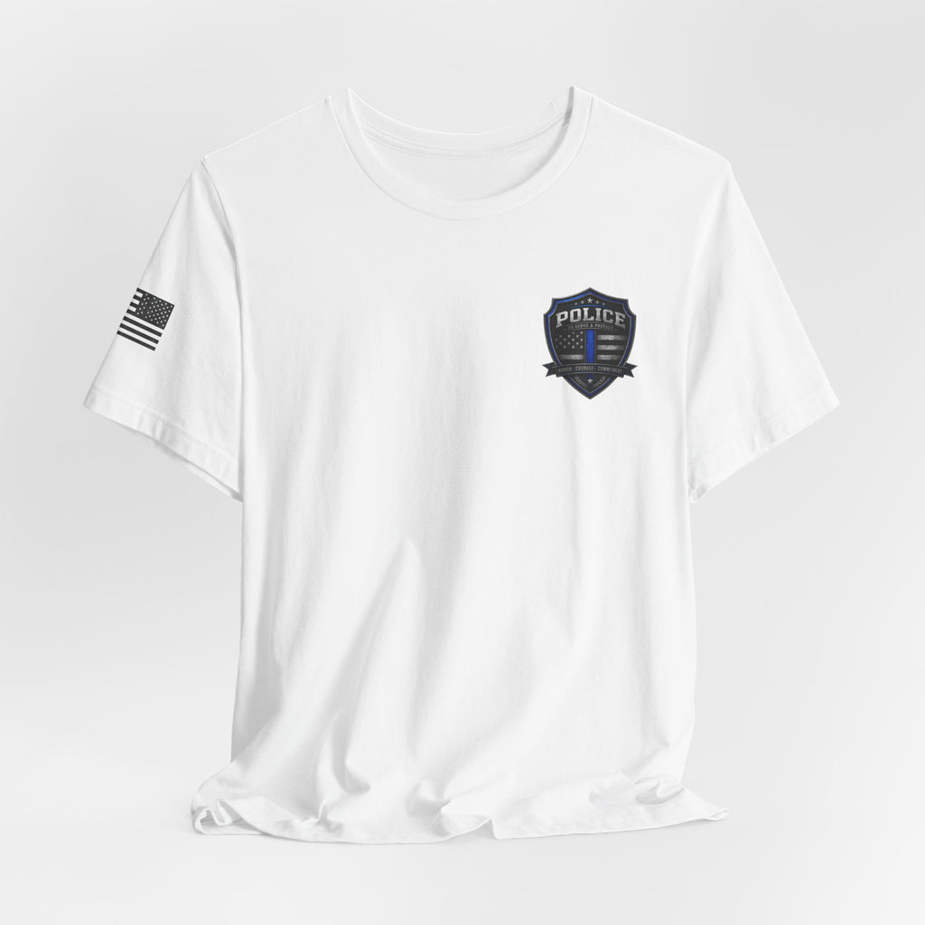 Serve With Honor Police T‑Shirt — Tactical Response Badge Tee