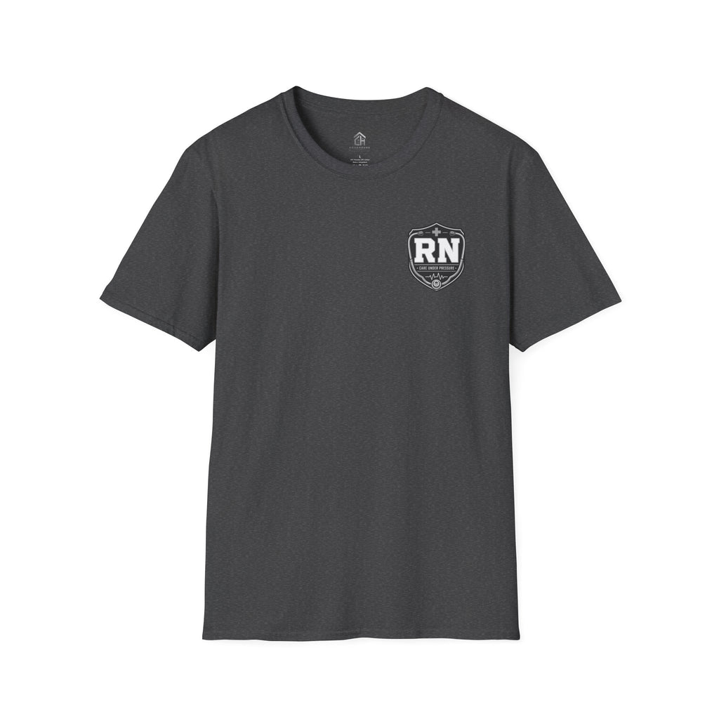 RN Badge T‑Shirt — Registered Nurse American flag