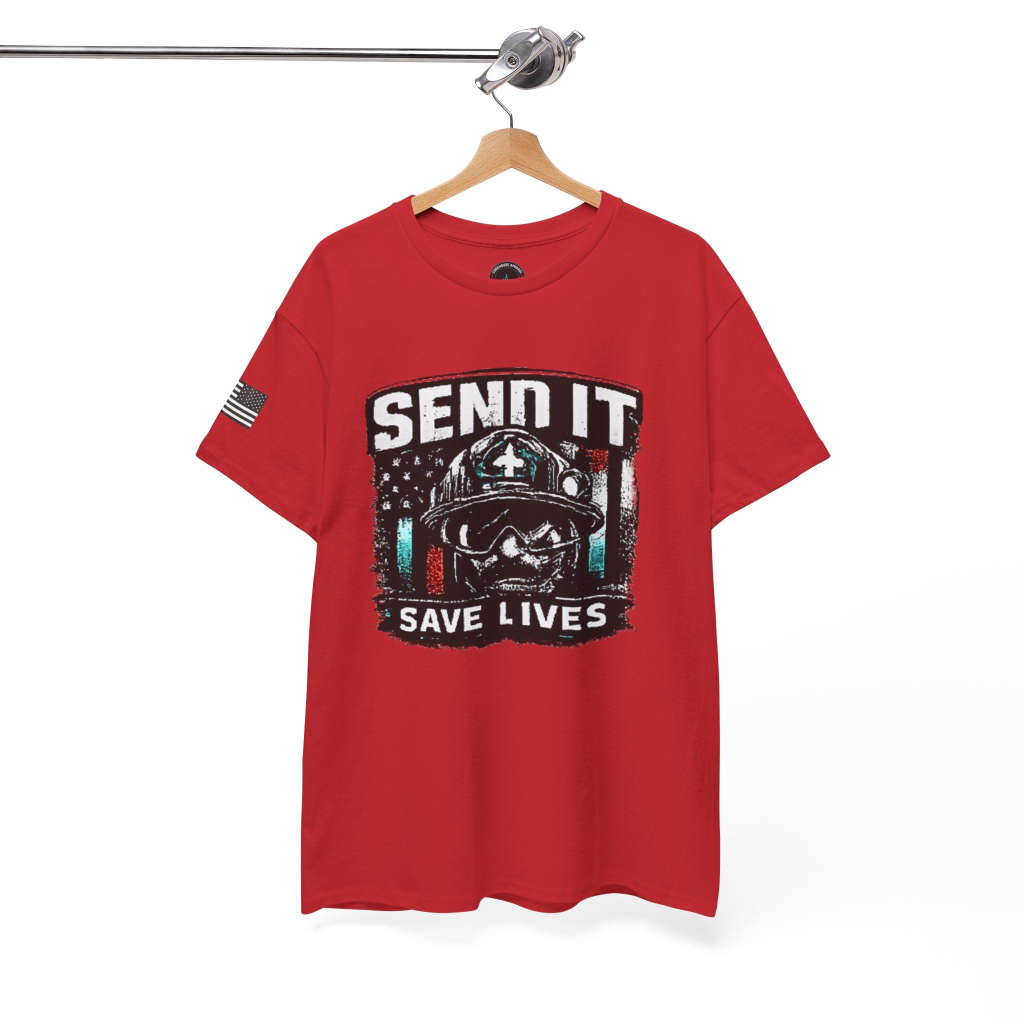 Send It Save Lives T‑Shirt — EMS/Paramedic Rescue Helmet Tee