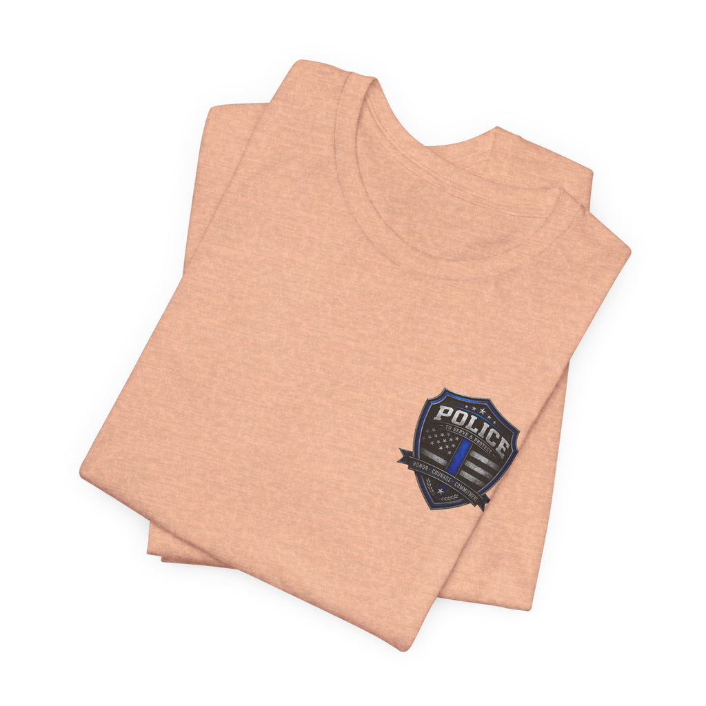 Serve With Honor Police T‑Shirt — Tactical Response Badge Tee