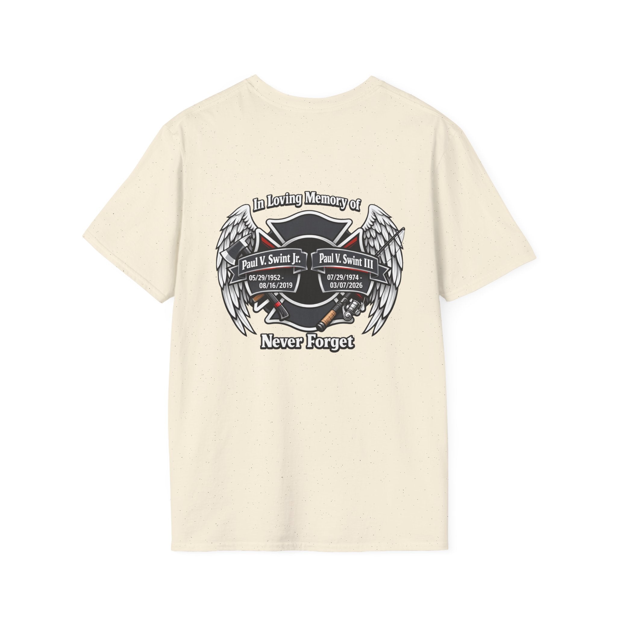 Memorial Wings T-Shirt — 'In Loving Memory / Never Forget' Tribute Tee