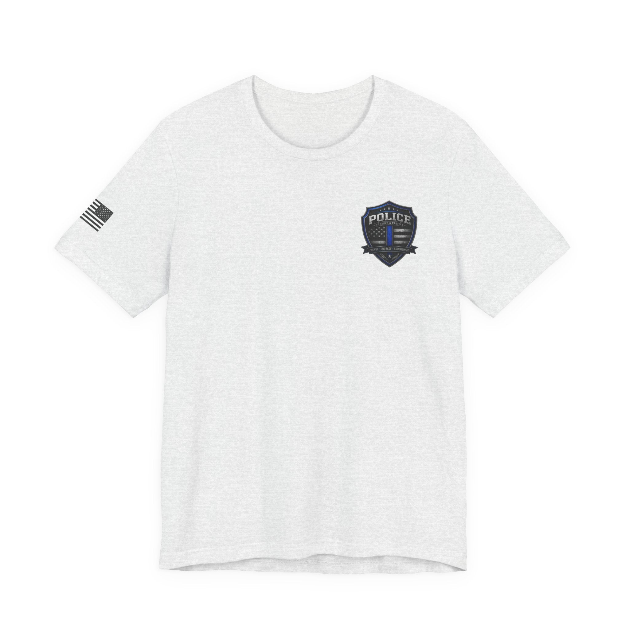 Serve With Honor Police T‑Shirt — Tactical Response Badge Tee