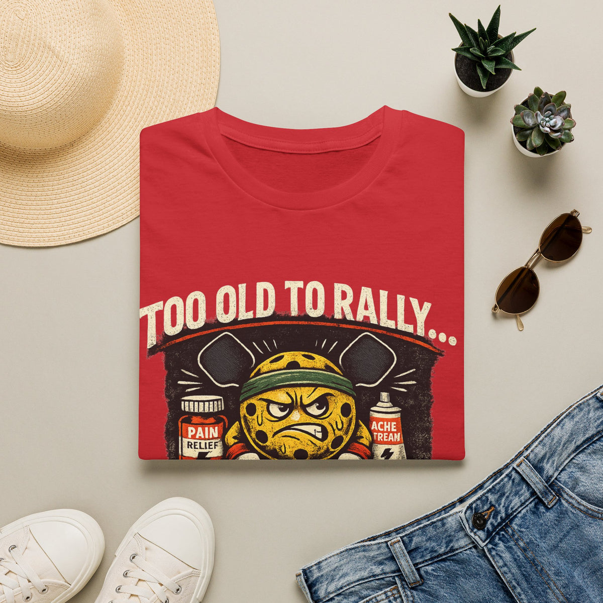 Too Old to Rally, Too Young to Quit Pickleball T-Shirt