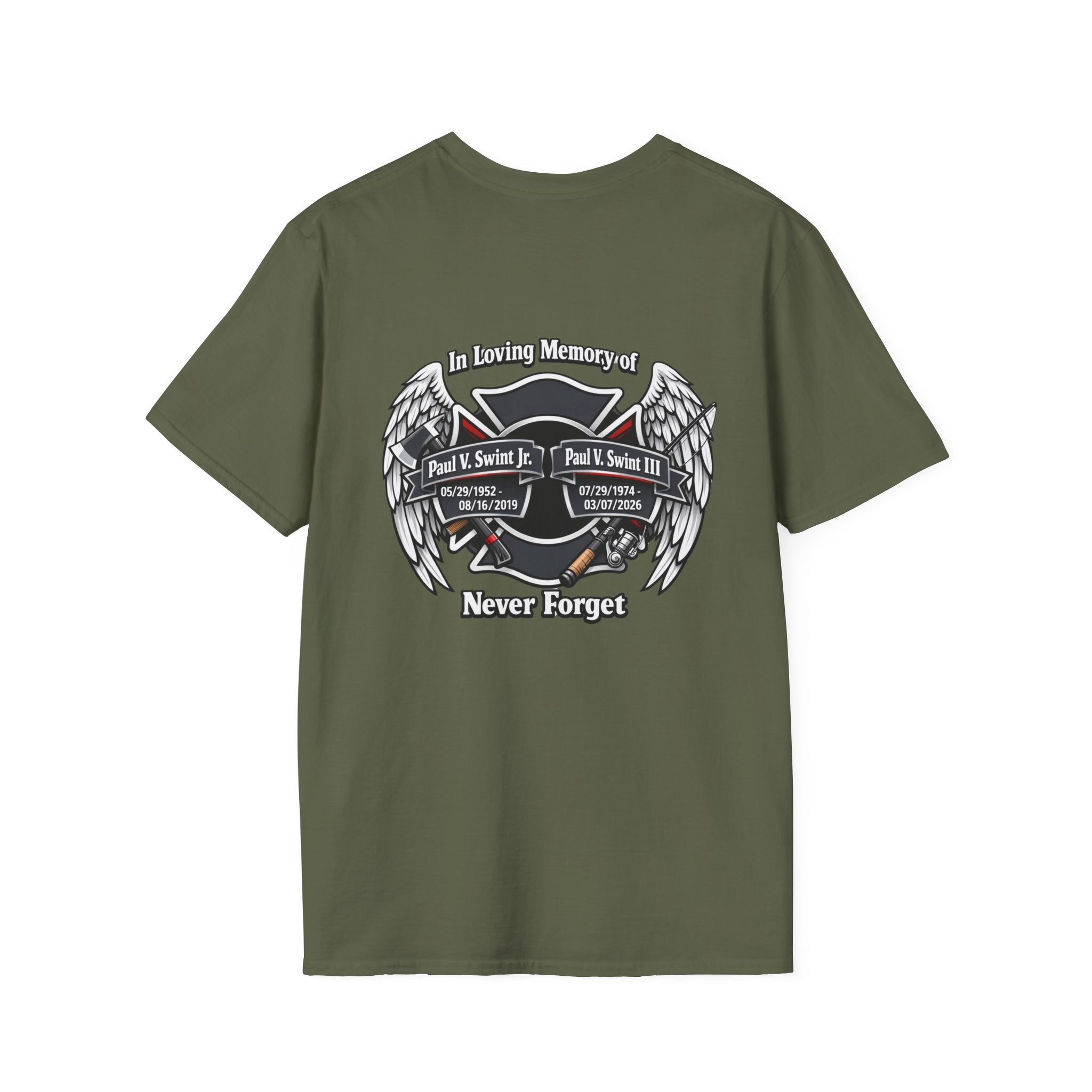 Memorial Wings T-Shirt — 'In Loving Memory / Never Forget' Tribute Tee
