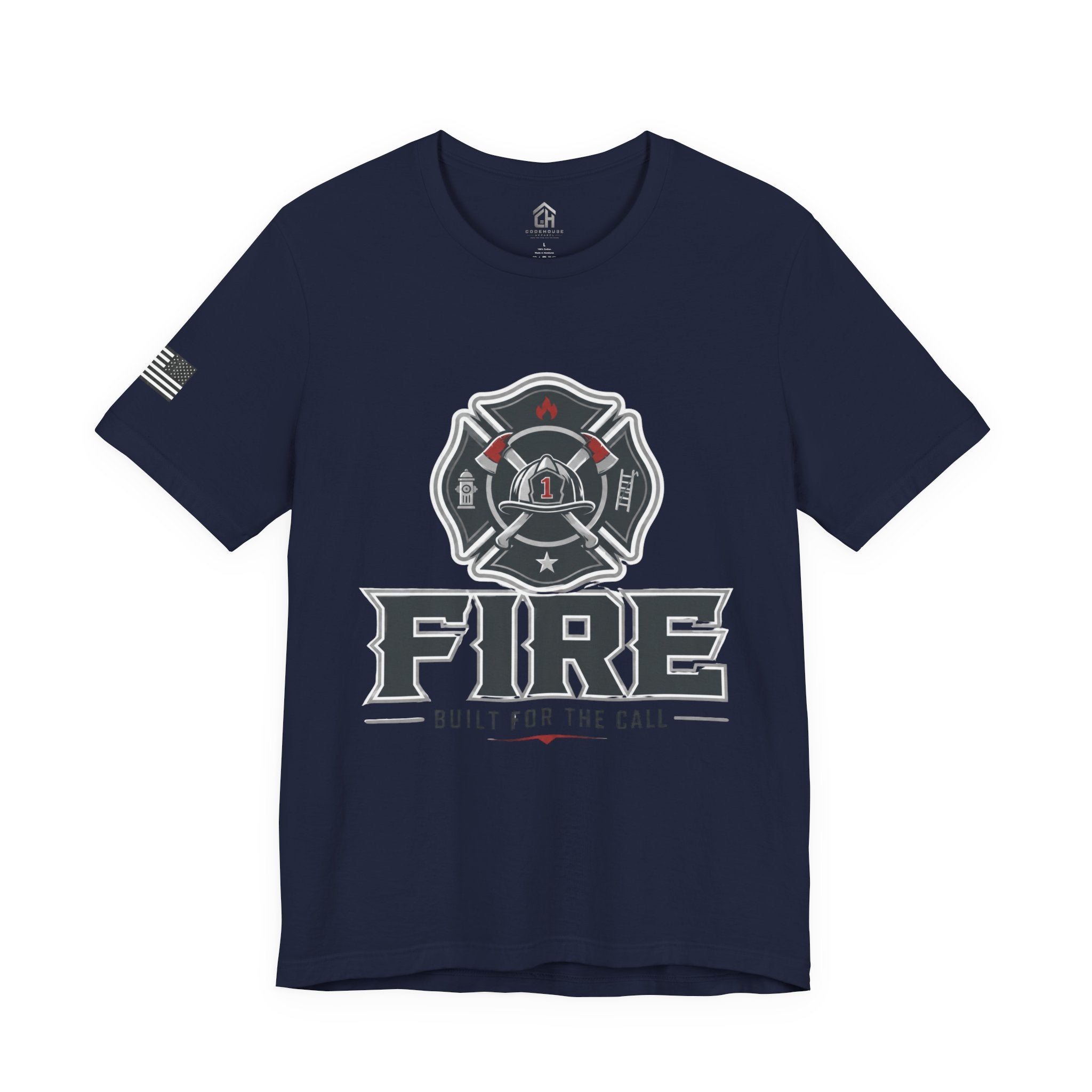 Firefighter T‑Shirt - "FIRE: Built for the Call" Graphic Tee