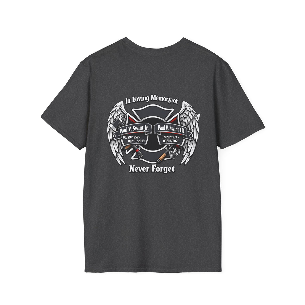 Memorial Wings T-Shirt — 'In Loving Memory / Never Forget' Tribute Tee