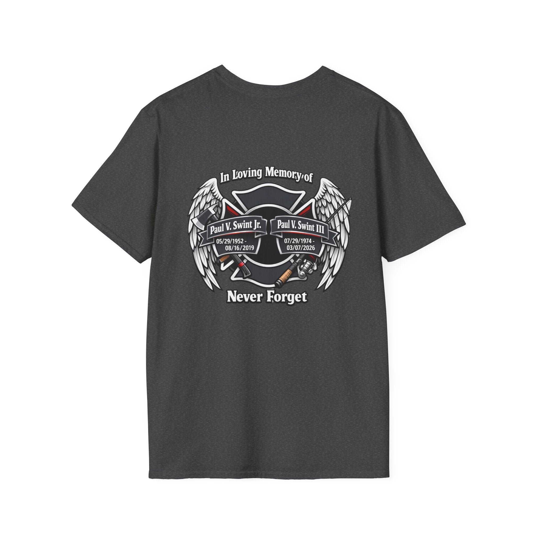 Memorial Wings T-Shirt — 'In Loving Memory / Never Forget' Tribute Tee