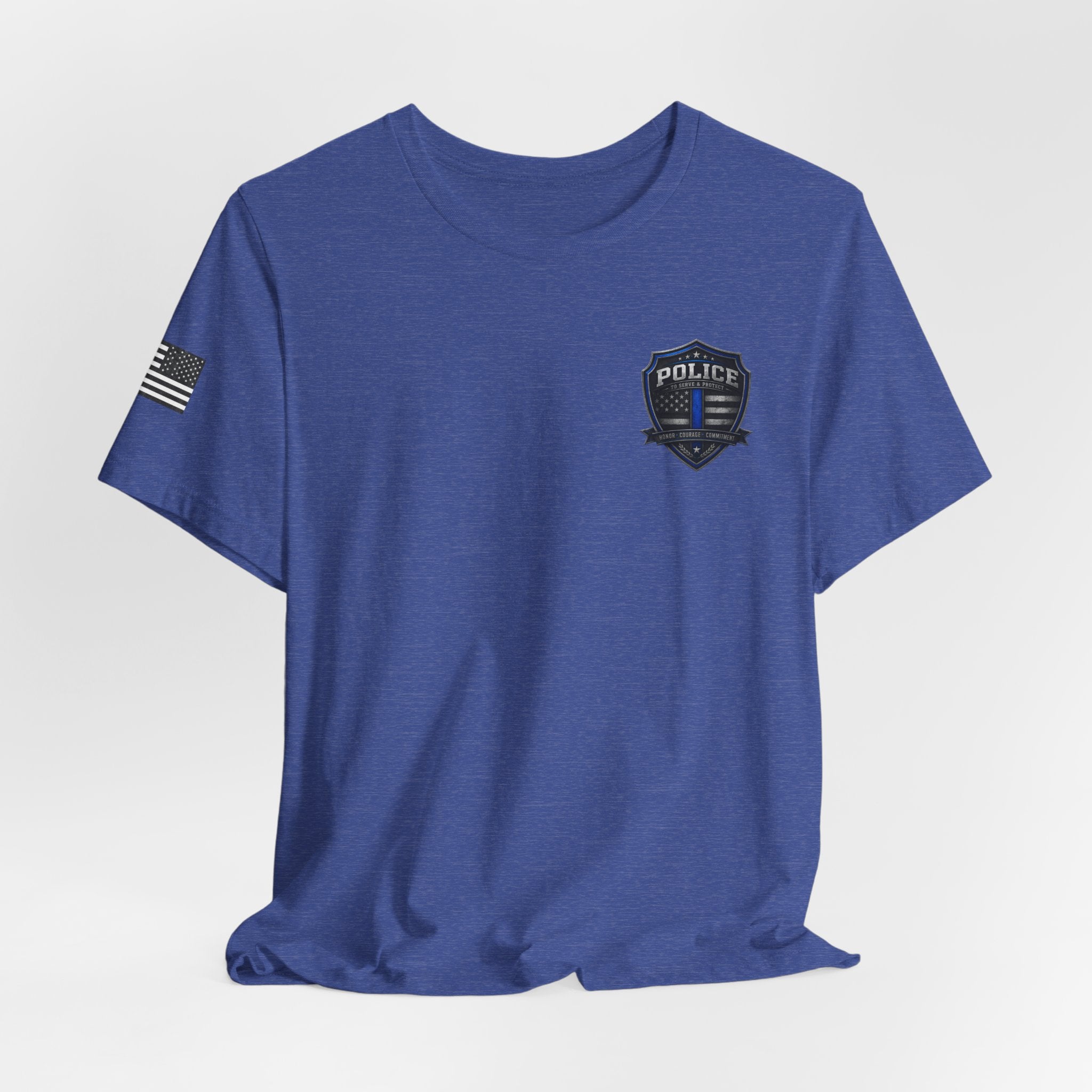 Serve With Honor Police T‑Shirt — Tactical Response Badge Tee