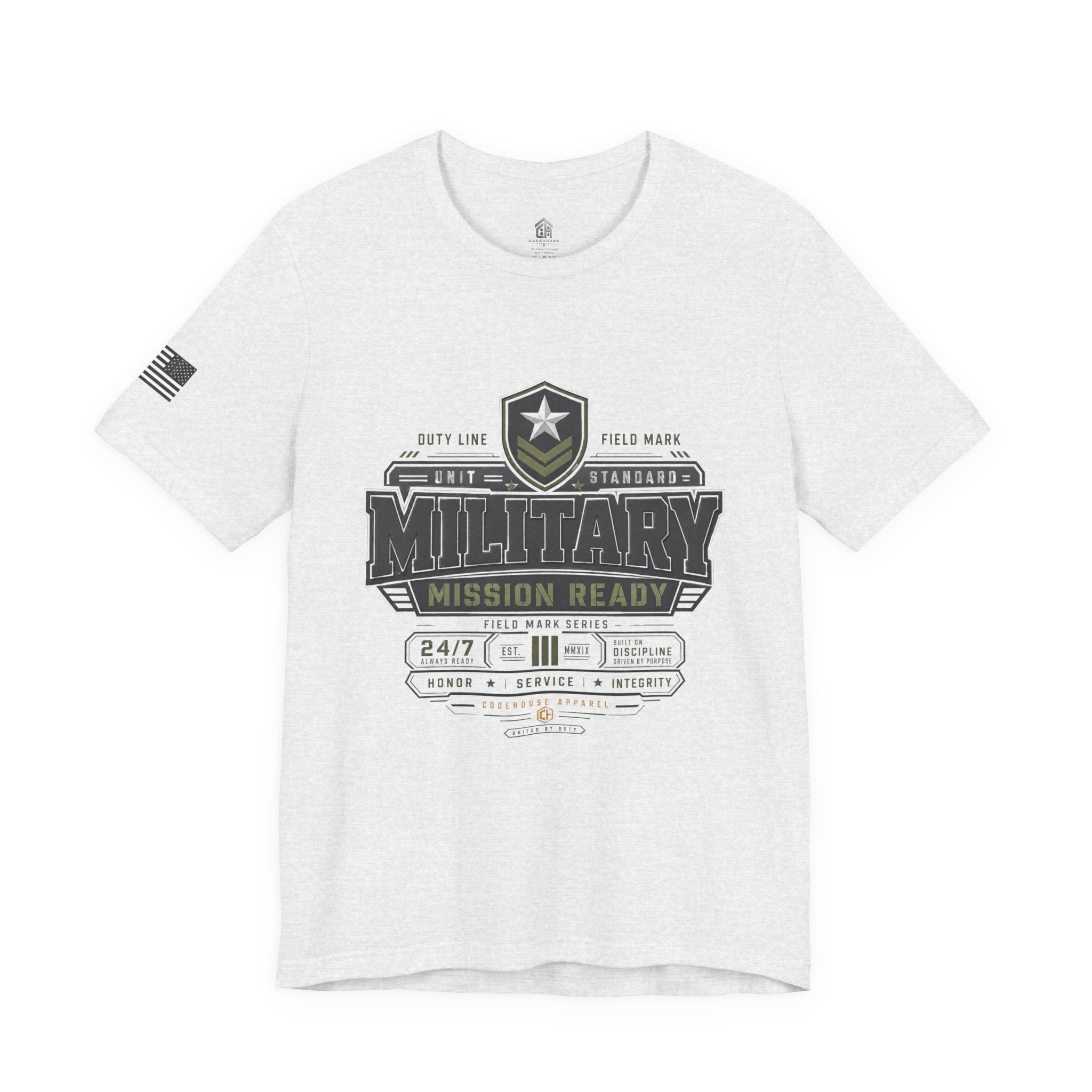 Military Mission Ready Tee — Military Emblem Graphic T-Shirt