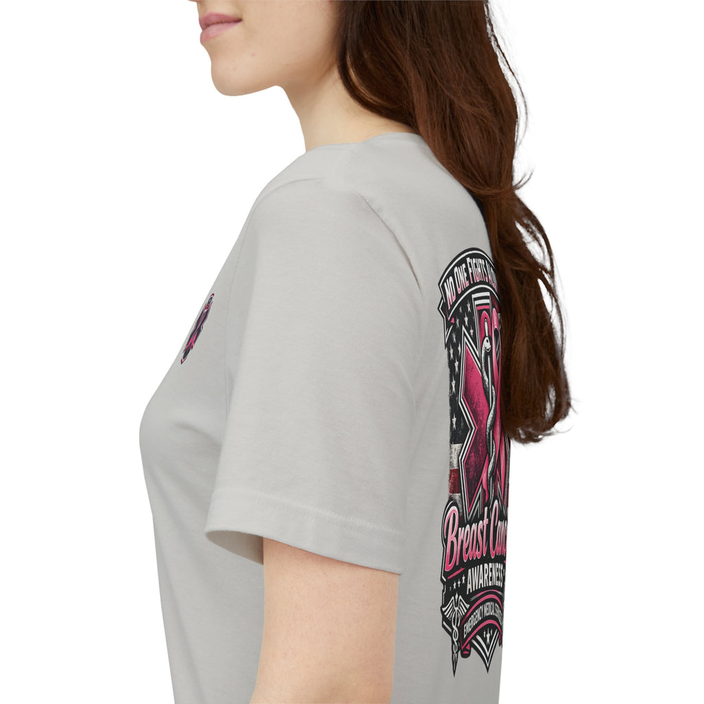 No One Fights Alone – Breast Cancer Awareness EMS T-Shirt