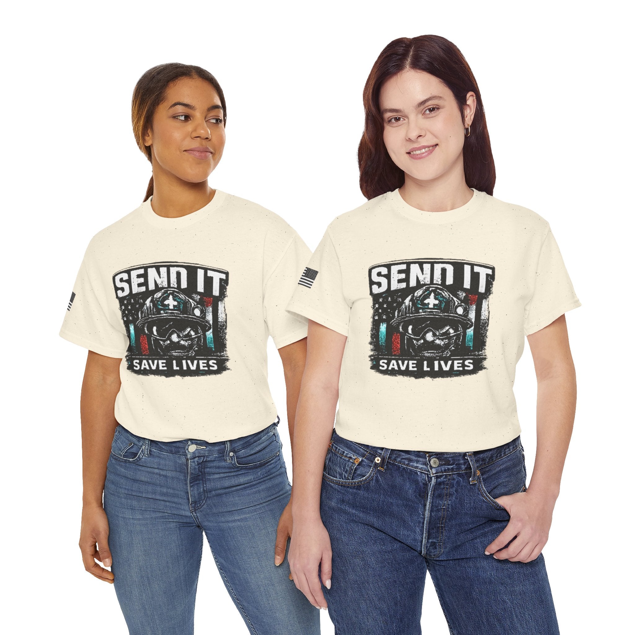 Send It Save Lives T‑Shirt — EMS/Paramedic Rescue Helmet Tee