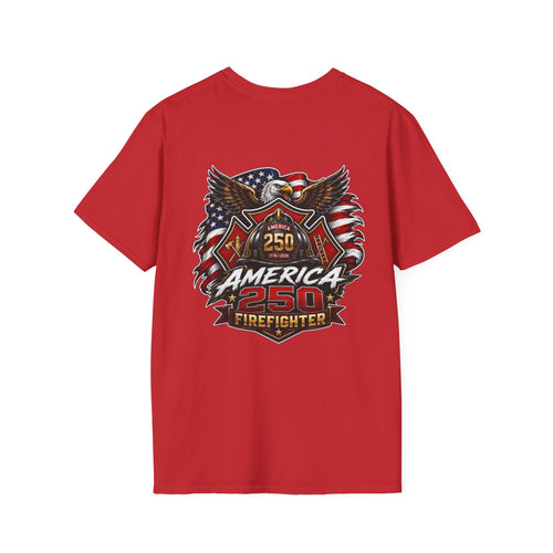America 250 Firefighter Patriotic Graphic Tee