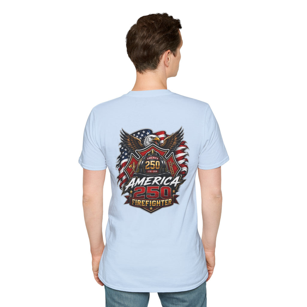 America 250 Firefighter Patriotic Graphic Tee