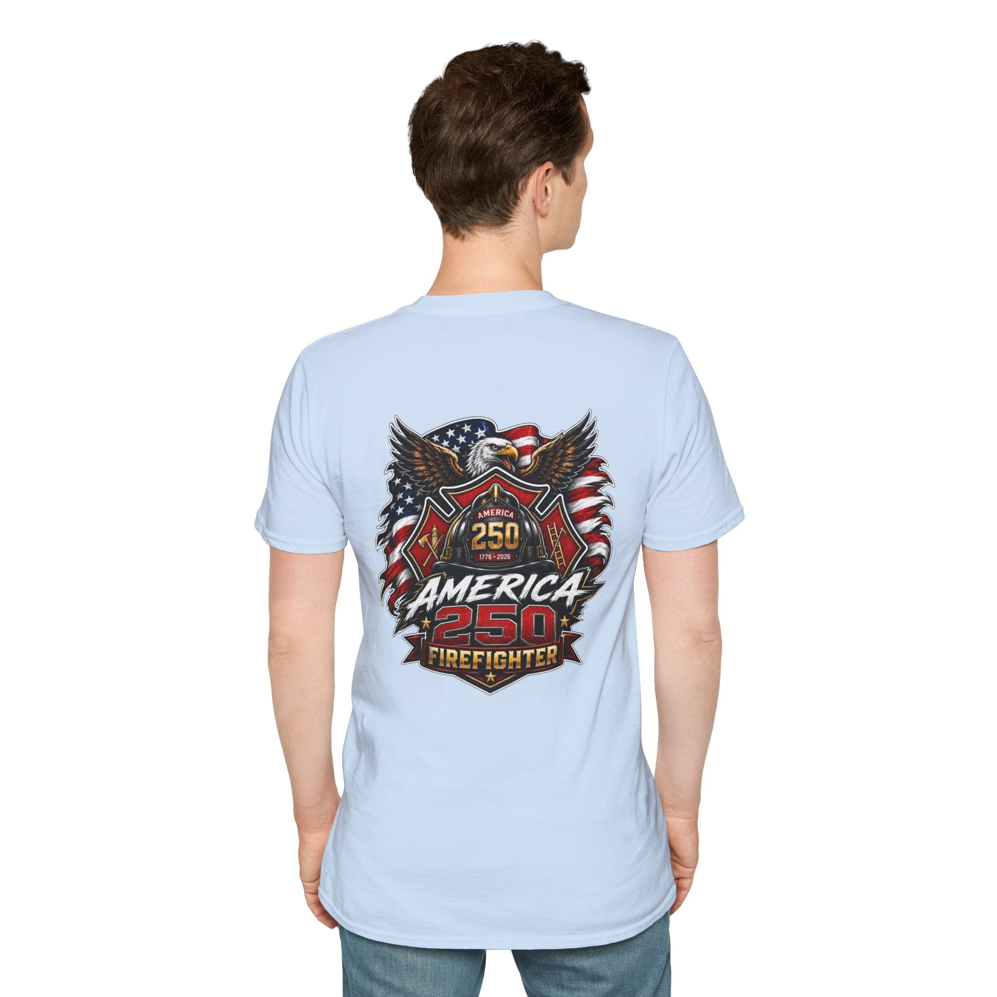 America 250 Firefighter Patriotic Graphic Tee