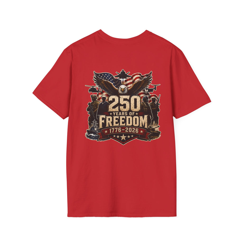 250 Years of Freedom Military Patriotic Graphic Tee