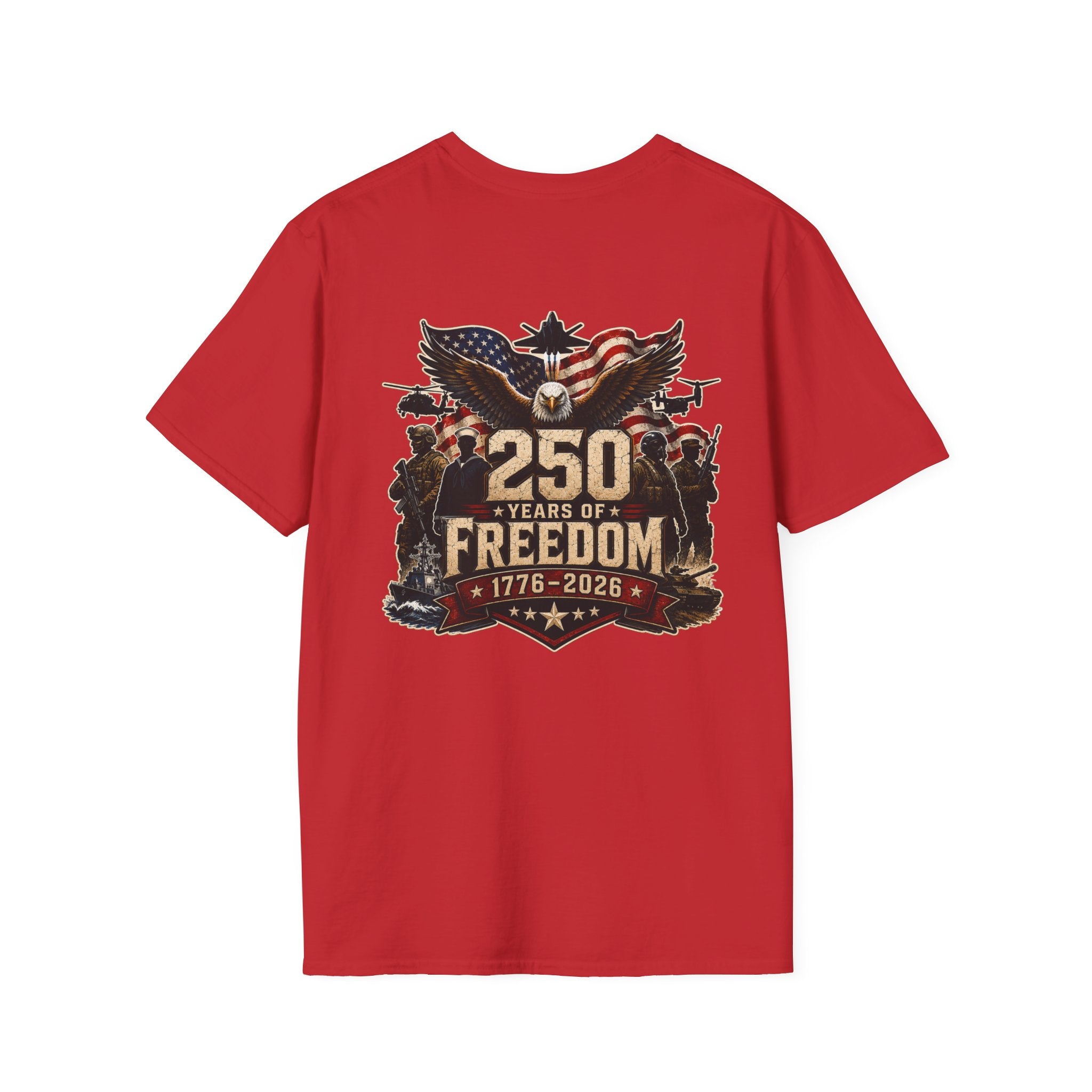 250 Years of Freedom Military Patriotic Graphic Tee