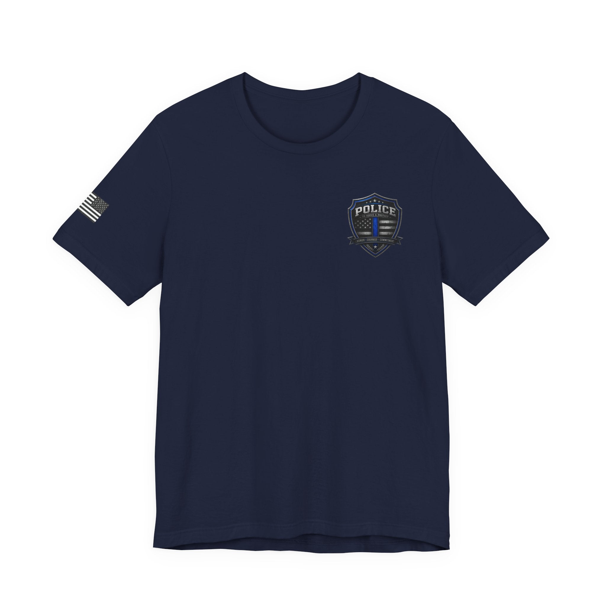 Serve With Honor Police T‑Shirt — Tactical Response Badge Tee