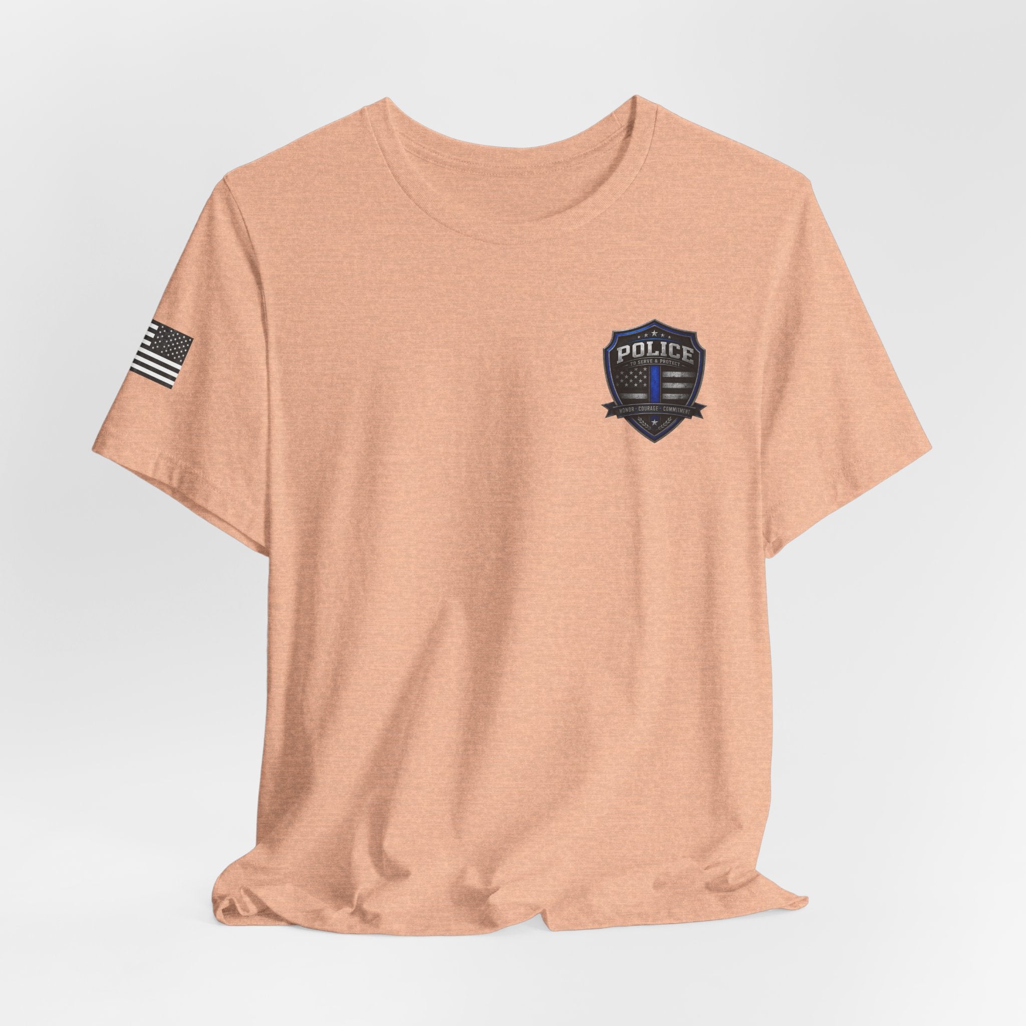 Serve With Honor Police T‑Shirt — Tactical Response Badge Tee
