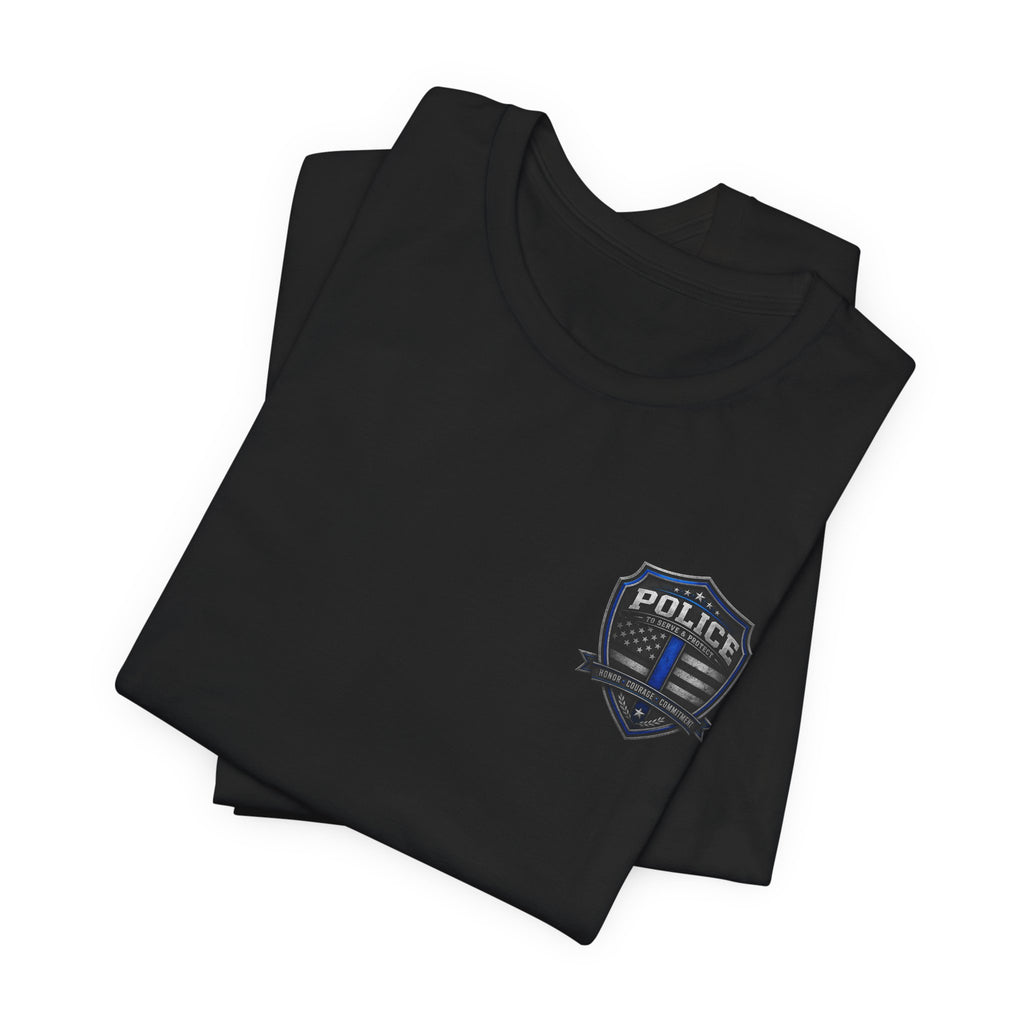 Serve With Honor Police T‑Shirt — Tactical Response Badge Tee