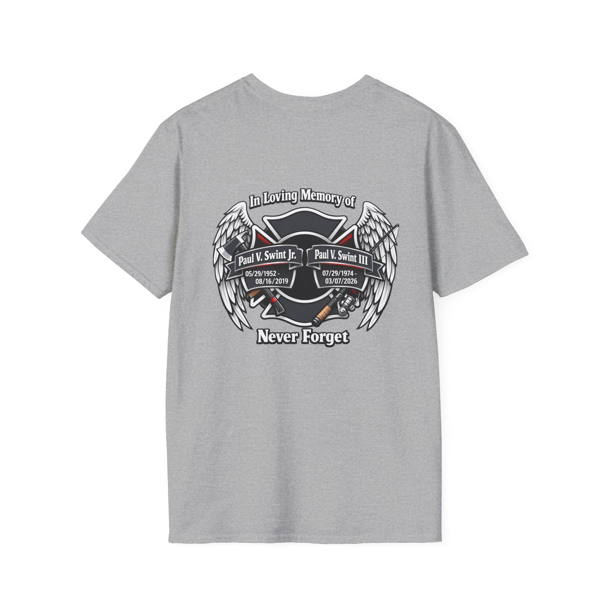 Memorial Wings T-Shirt — 'In Loving Memory / Never Forget' Tribute Tee