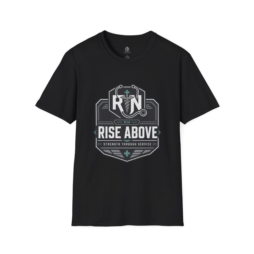 Rise Above RN Stethoscope Tee