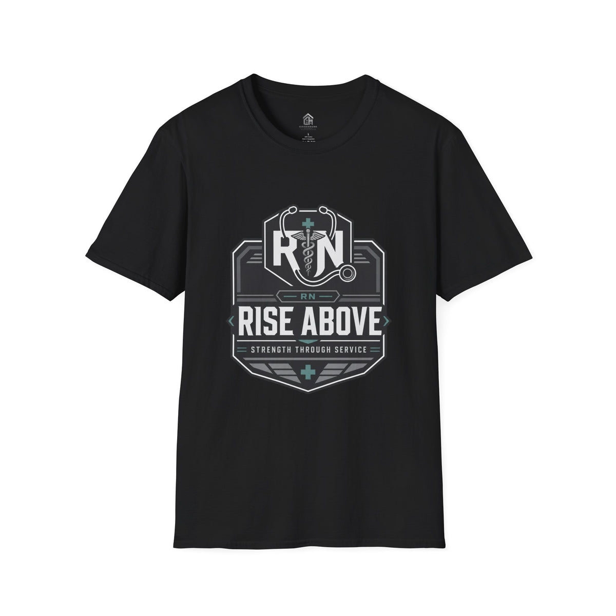 Rise Above RN Stethoscope Tee