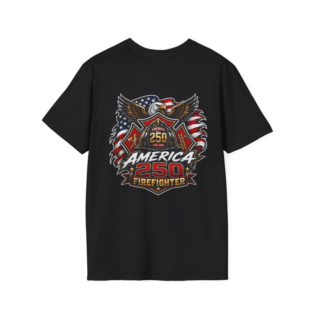 America 250 Firefighter Patriotic Graphic Tee