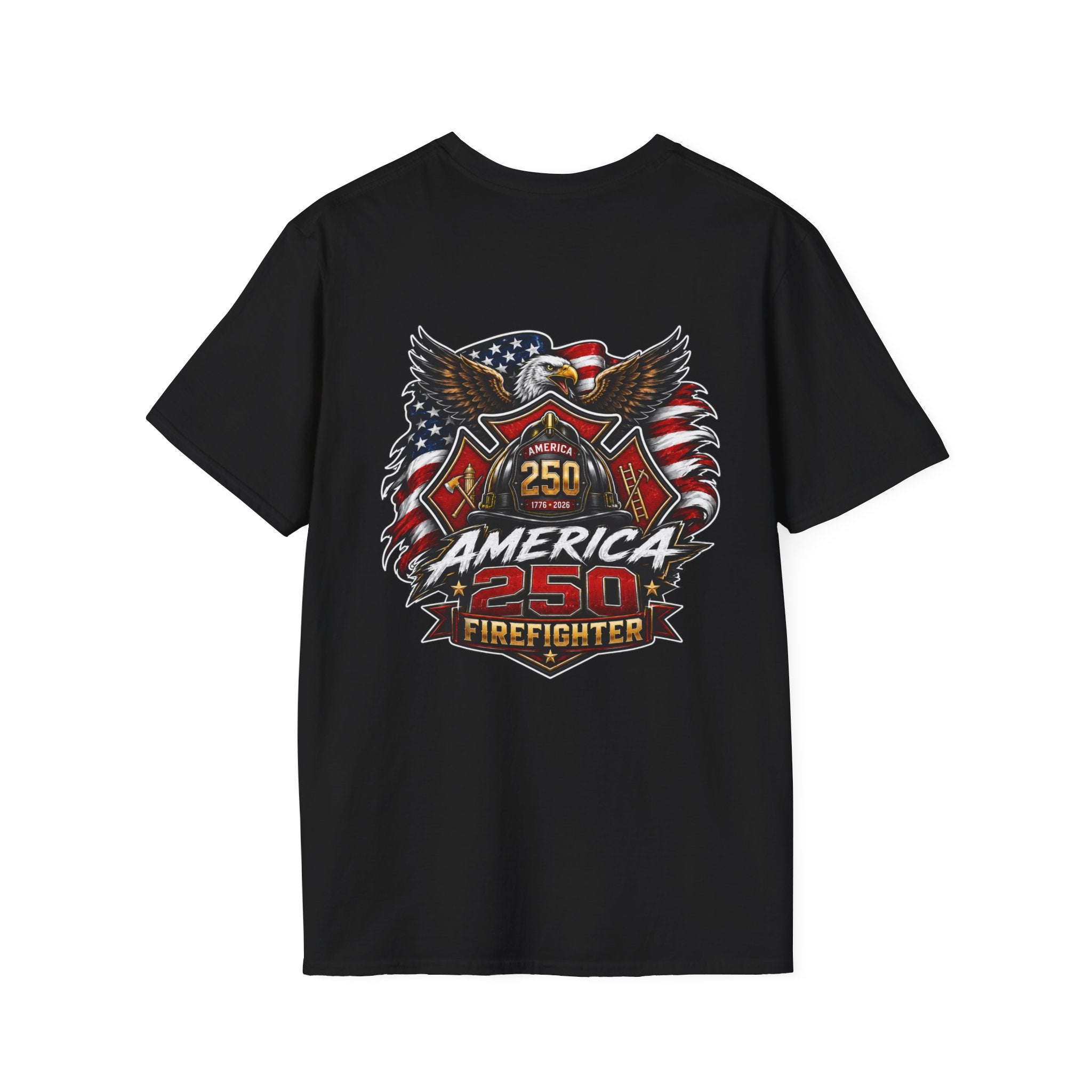 America 250 Firefighter Patriotic Graphic Tee