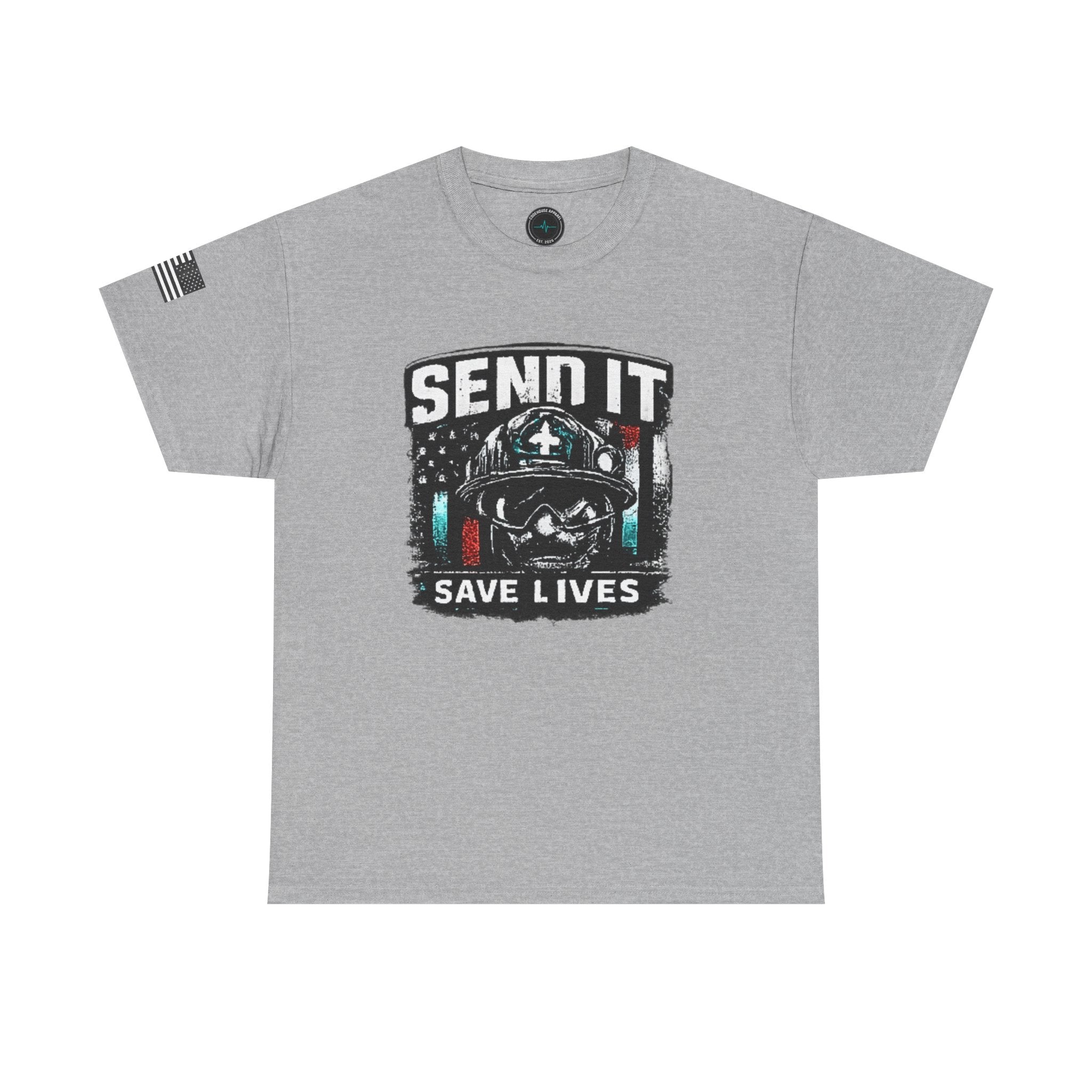 Send It Save Lives T‑Shirt — EMS/Paramedic Rescue Helmet Tee
