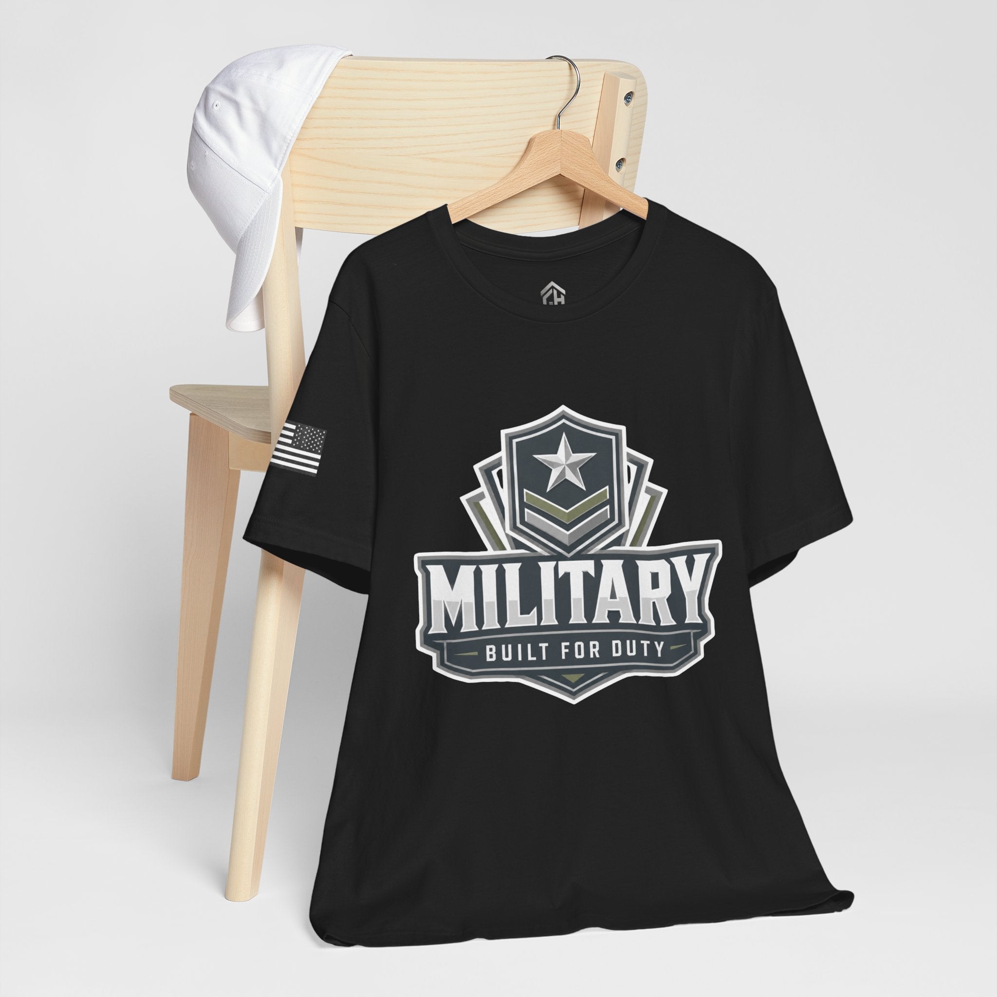 Military Built for Duty Graphic Tee — Patriotic Veteran T‑Shirt