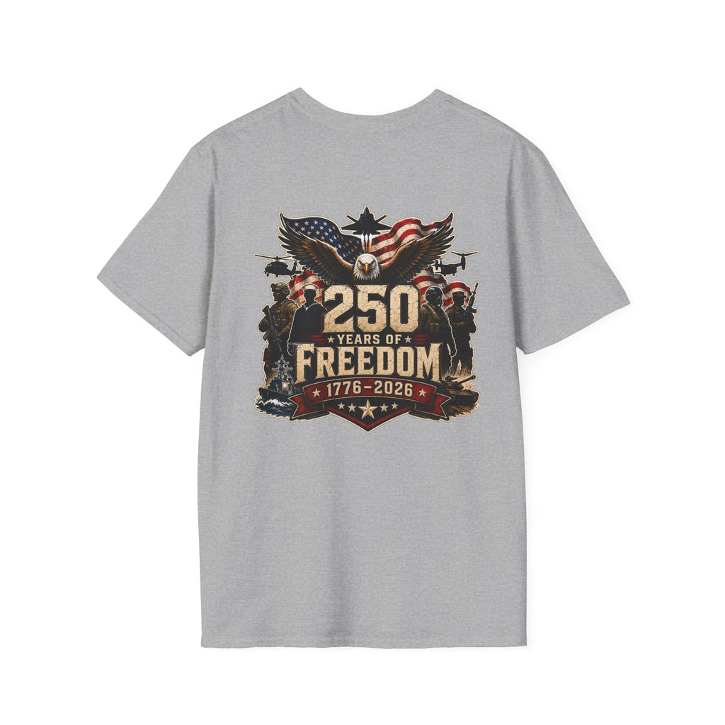 250 Years of Freedom Military Patriotic Graphic Tee