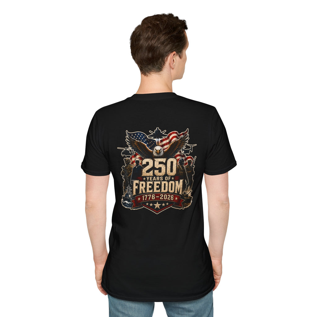 250 Years of Freedom Military Patriotic Graphic Tee