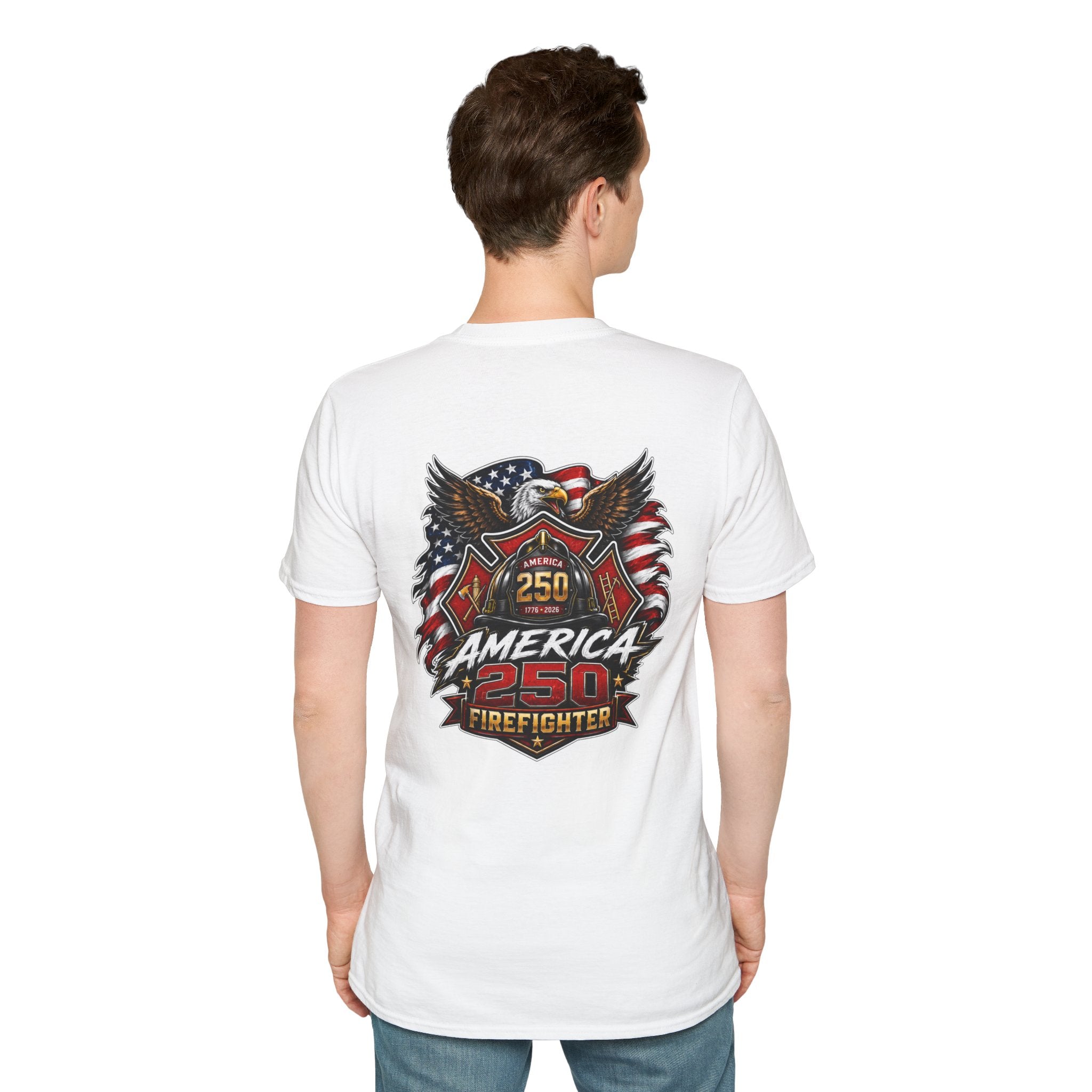 America 250 Firefighter Patriotic Graphic Tee